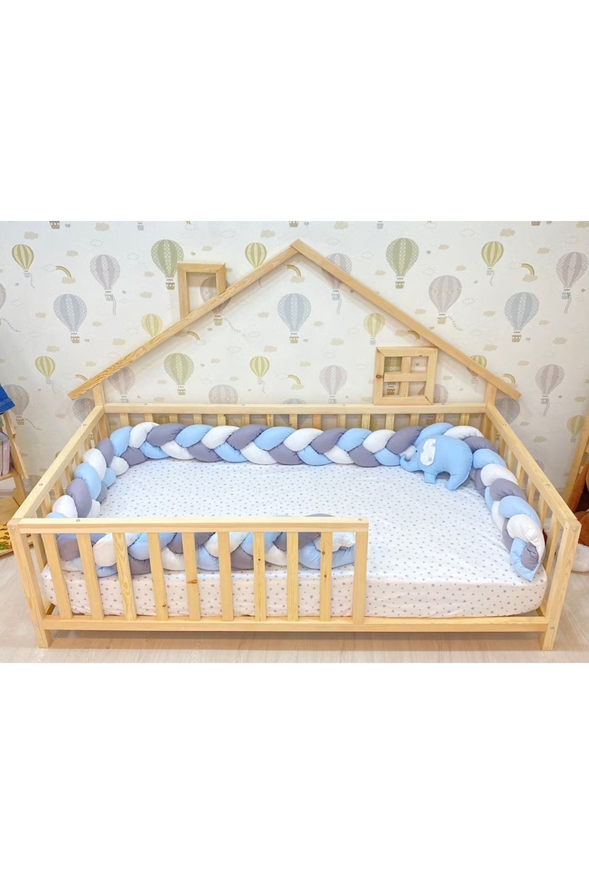 Ahşap Montessori Karyola - Masif Ahşap Karyola - Montessori Çocuk Ve Bebek Yatak Opmont-10