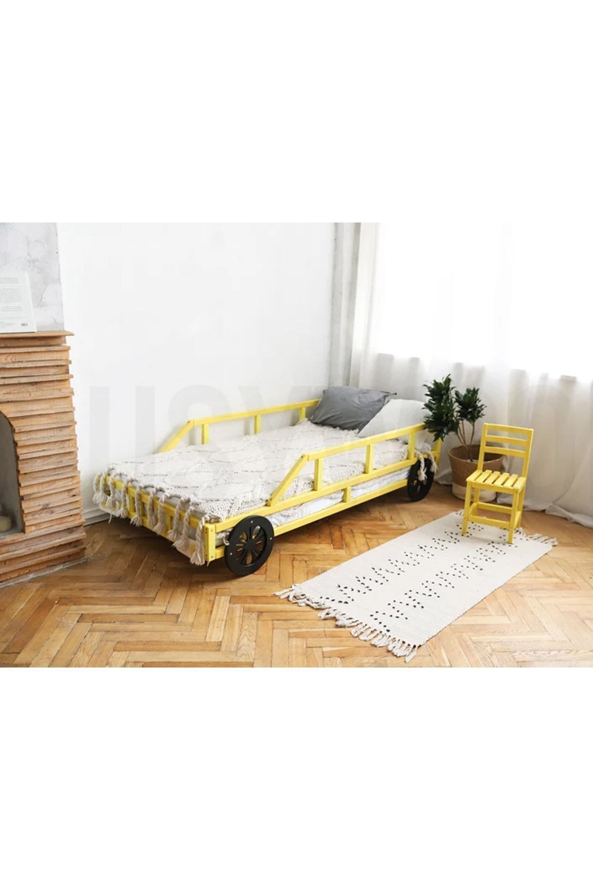 Ahşap Montessori Karyola - Masif Ahşap Karyola - Montessori Çocuk Ve Bebek Yatak Opmont-09