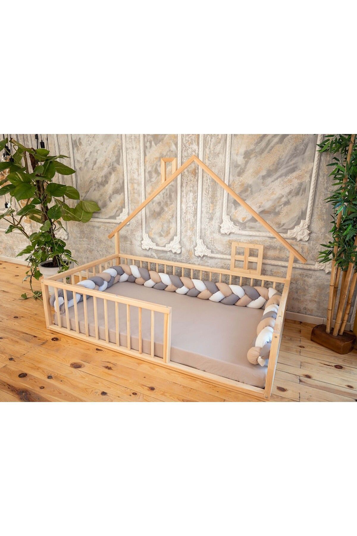 Montessori Ahşap Karyola - Montessori Yatak - Montessori Karyola Opmont-16