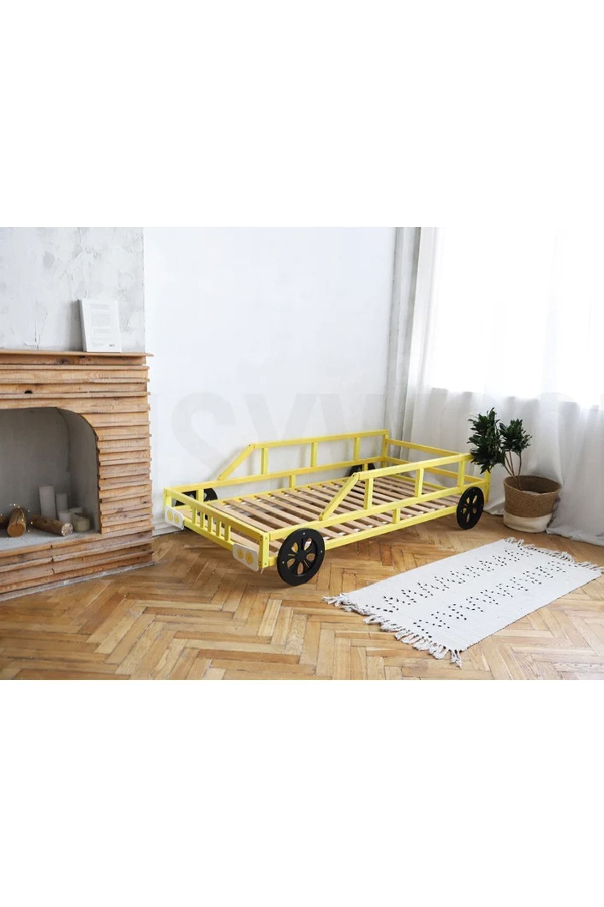 Ahşap Montessori Karyola - Masif Ahşap Karyola - Montessori Çocuk Ve Bebek Yatak Opmont-09