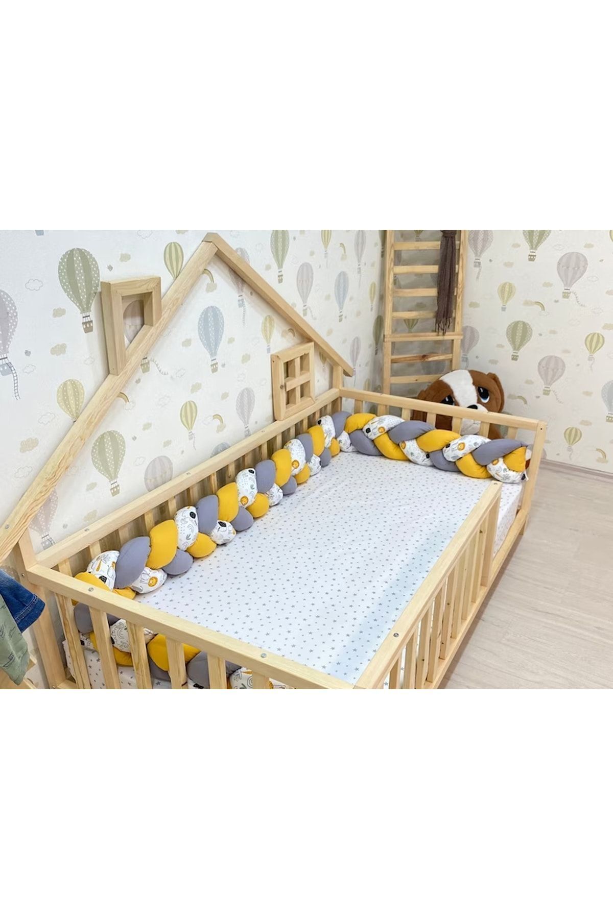 Ahşap Montessori Karyola - Masif Ahşap Karyola - Montessori Çocuk Ve Bebek Yatak Opmont-10