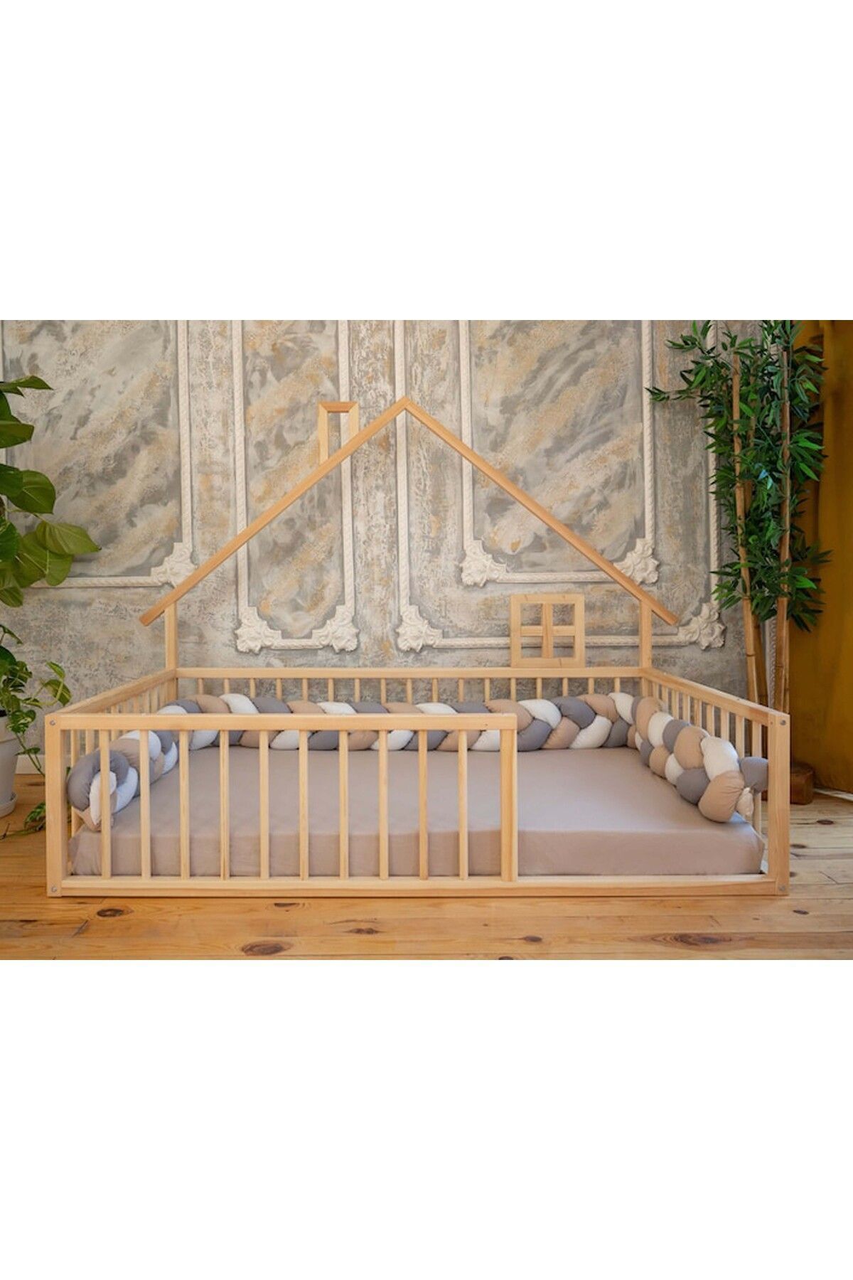 Montessori Ahşap Karyola - Montessori Yatak - Montessori Karyola Opmont-16