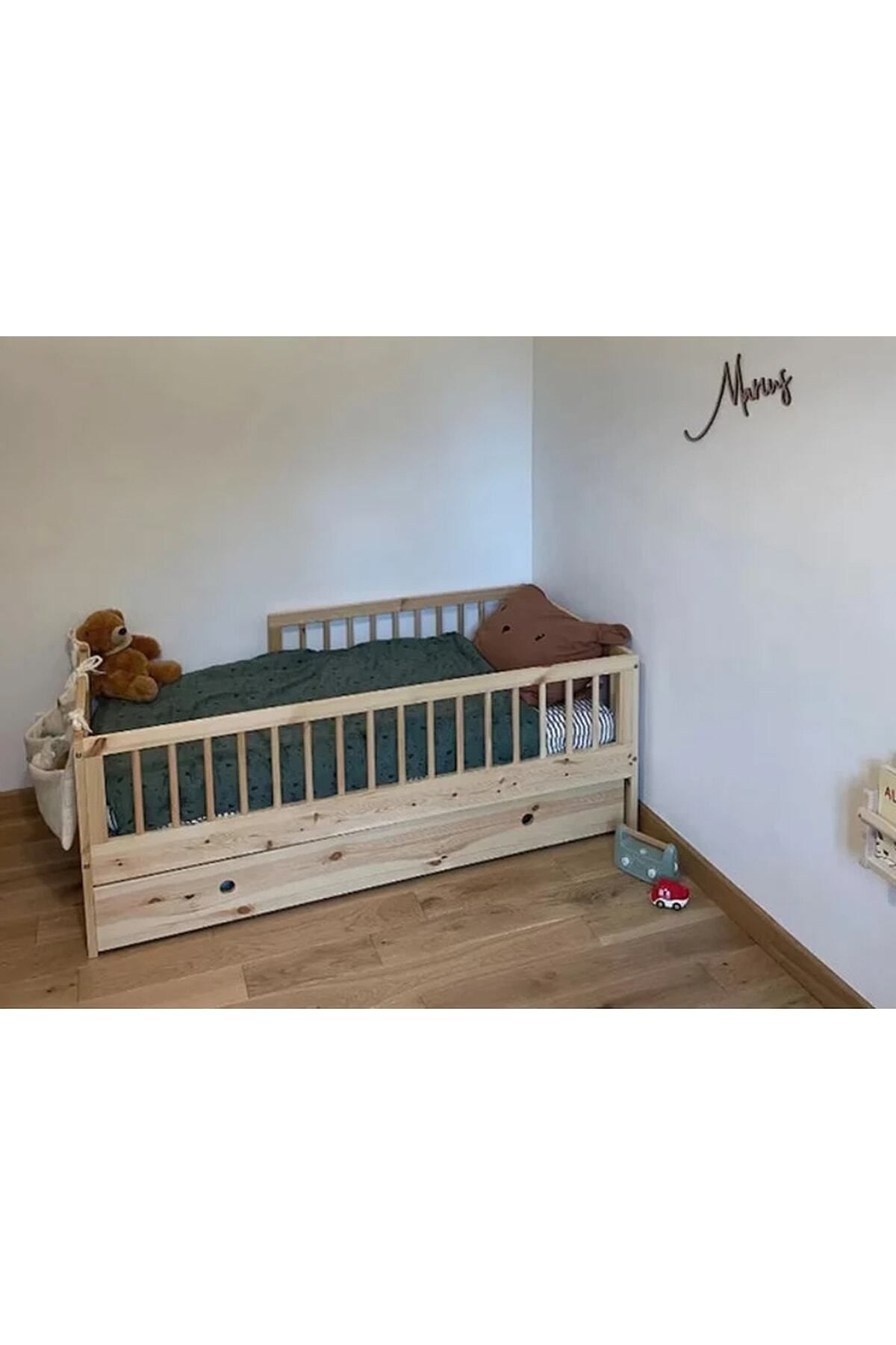 Ahşap Montessori Yavrulu Karyola - Yavru Yataklı Karyola - Montessori Karyola - Opmont-12
