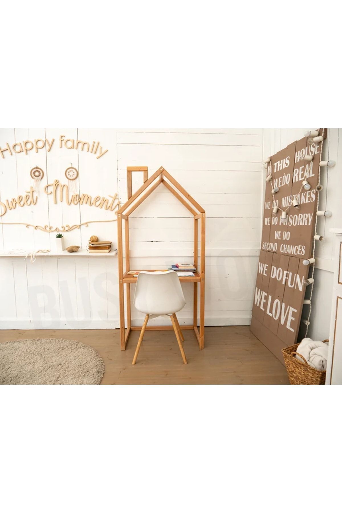 Montessori Ahşap Çocuk Çalışma Masası - Montessori Masa - Montessori Mobilya
