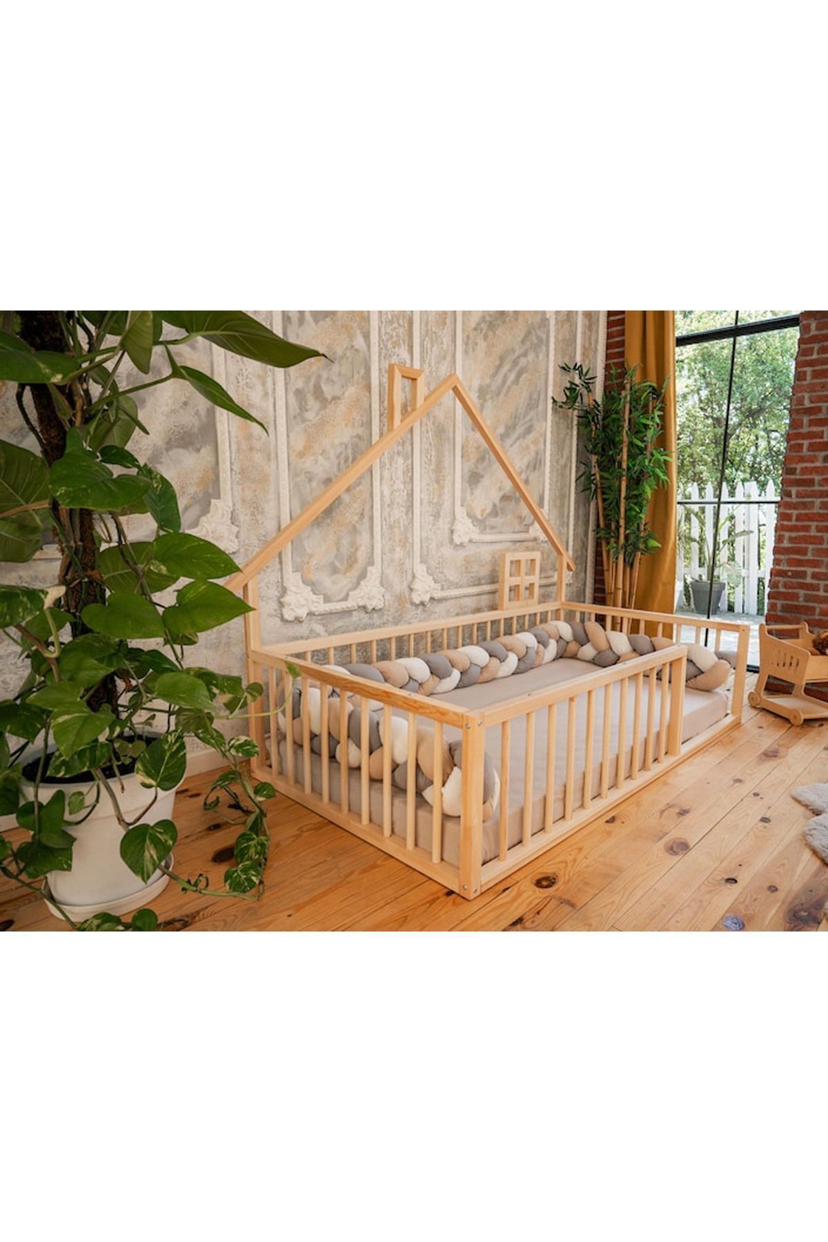 Montessori Ahşap Karyola - Montessori Yatak - Montessori Karyola Opmont-16
